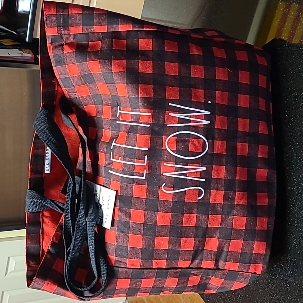Rae Dunn Let It Snow Tote Bag